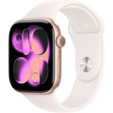 Apple Watch Series 11, 46 mm, Rose Gold Aluminium Light Blush Sport Band SM/ML