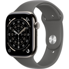 Apple Watch Series 11, 46 mm, Natural Titanium Stone Gray Sport Band