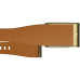 Кожаный люксовый ремешок Whoop LeatherLuxe Tapered MG Camel with Gold