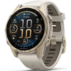 Garmin Fenix 8 43mm Amoled Sapphire Soft Gold with Dark Sandstone Silicone Band (010-02903-11)