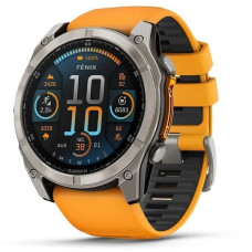 Garmin Fenix 8 51mm Amoled Sapphire Carbon Gray DLC Titanium with Spark Orange Silicone (010-02905-11)