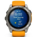 Garmin Fenix 8 51mm Amoled Sapphire Carbon Gray DLC Titanium with Spark Orange Silicone (010-02905-11)