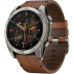Garmin Fenix 8 51mm Amoled Sapphire Bare Titanium Black with Chestnut Leather Band + Black Silicone Band (010-02905-40)