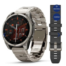 Garmin Fenix 8 47mm Amoled Sapphire Titanium Graphite with Titanium bracelet + Graphite Silicone band (010-02904-40)