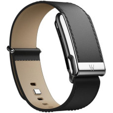 Кожаный люксовый ремешок Whoop LeatherLuxe Straight MG Black/Cream with Titanium